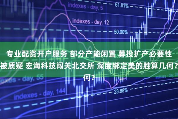 专业配资开户服务 部分产能闲置 募投扩产必要性被质疑 宏海科技闯关北交所 深度绑定美的胜算几何？